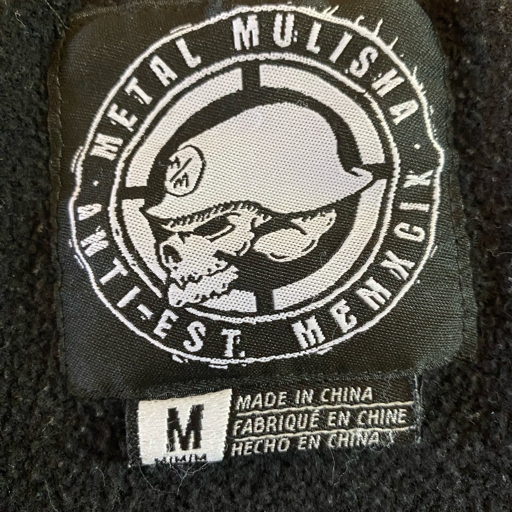 Metal Mulisha Hoodie Full Front Zip Up Black Youth Medium - Picture 3 of 6